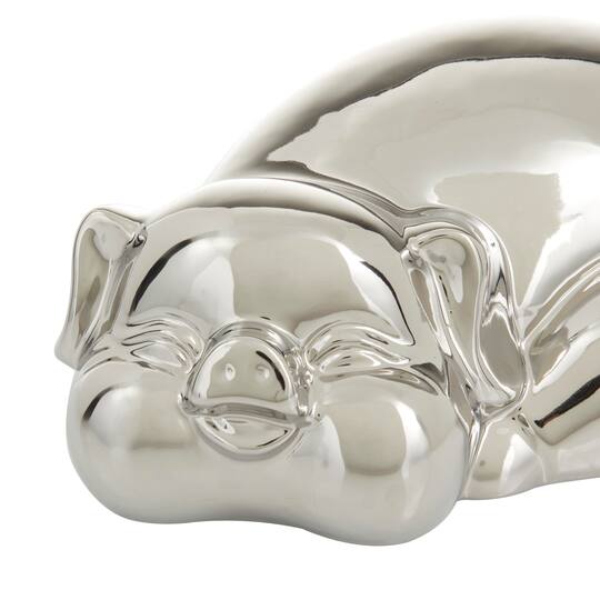 CosmoLiving by Cosmopolitan Silver Porcelain Contemporary Sculpture